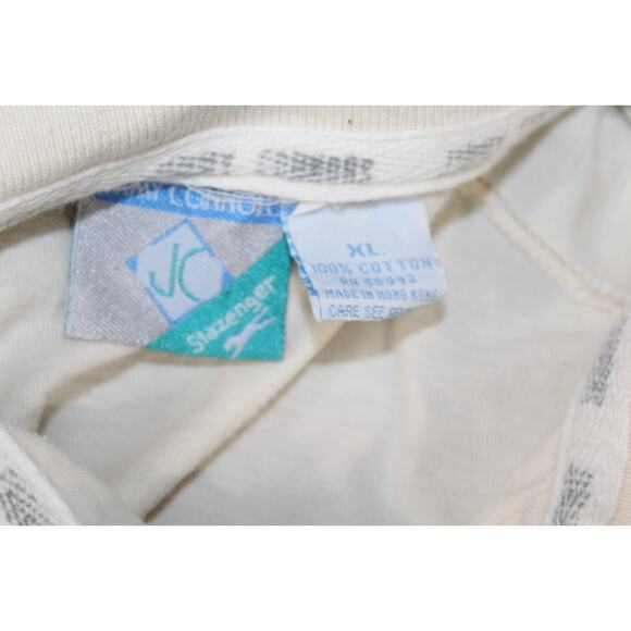 VINTAGE Slazenger Jimmy Connors Tennis Polo Shirt Men Large Striped 80s 90s Surf - Picture 3 of 4